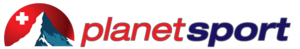 planetsport Logo, ein Berg im Vordergrund und die schweizer Flagge im Hintergrund