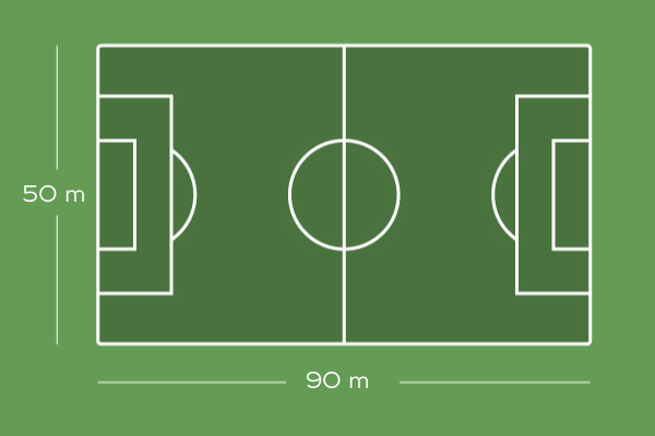 Kunstrasen neuster Generation in ruhiger Lage 90m x 50m